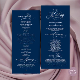 Elegant Classy Wedding Ceremony Order Programme