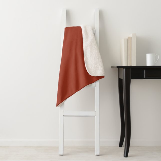 Elegant Clay Sherpa Blanket (In Situ)