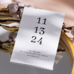 Elegant clean basic typography minimalist wedding save the date<br><div class="desc">Black and white clean basic typography simple Save the Date for elegant minimalist wedding theme. Please contact me if you need additional items.</div>