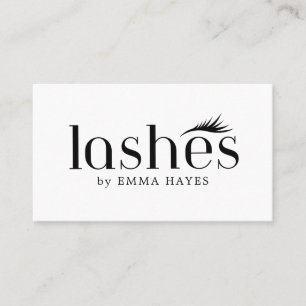 Elegant Clean Bold Lashes Artist Appointment Card