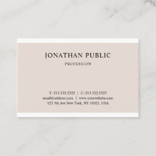 Elegant Clean Graphic Design Professional Plain Business Card