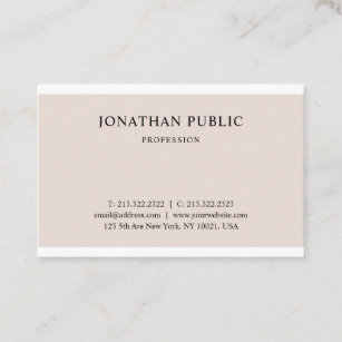 Elegant Clean Graphic Design Professional Plain Business Card