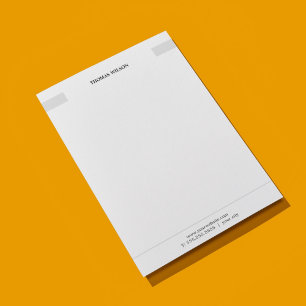 Elegant Clean Light Grey White Consultant Custom Letterhead
