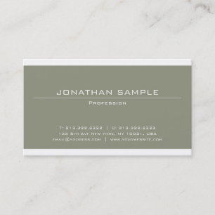 Elegant Clean Modern Plain Professional Luxury Business Card