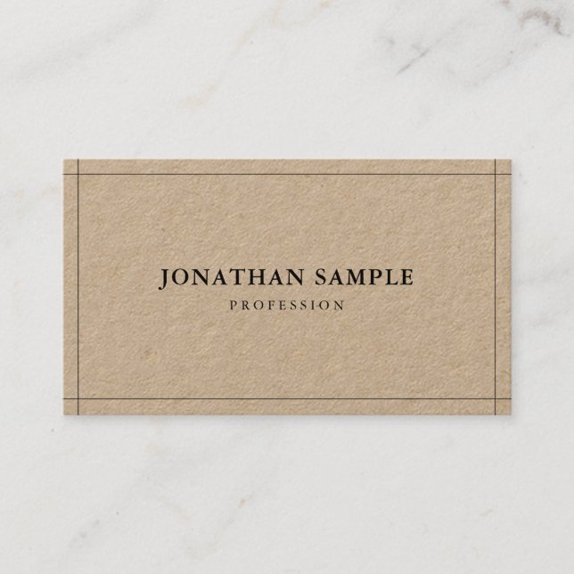 Elegant Clean Professional Modern Plain Luxury Business Card (Front)