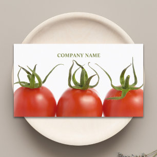 Elegant Clean Tomato Photo Nutritionist Farmer Business Card