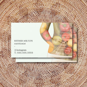 Elegant Clean Vegetables Body Nutritionist Business Card
