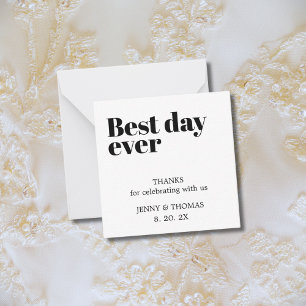 Elegant Clean Wedding Thank You Note Card