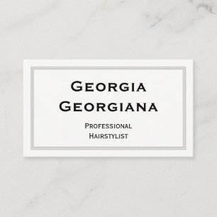 Elegant & Clean, With Triple-Line Border Business  Business Card