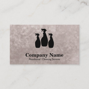 Elegant Cleaning Service Glitter Watercolor Busine Business Card