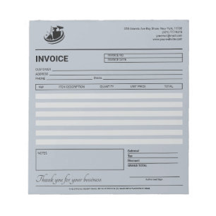 Elegant Cleaning Service Invoice / Receipt  Notepad