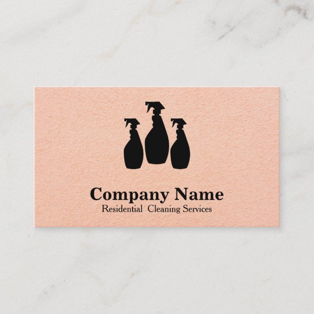 Elegant Cleaning Service Personalised  Business Card (Front)