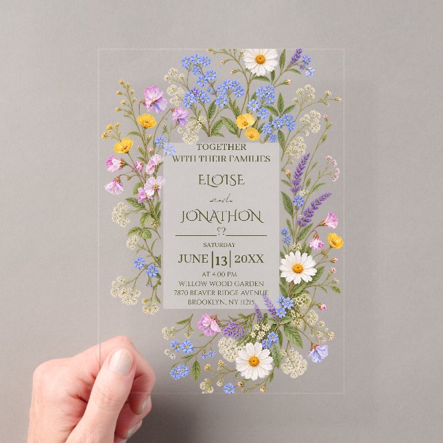 Elegant Clear Acrylic Wedding Invitation  (Insitu (Handheld))