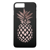 elegant clear faux rose gold tropical pineapple