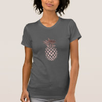 elegant clear faux rose gold tropical pineapple