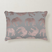 elegant clear rose gold tribal elephant pattern