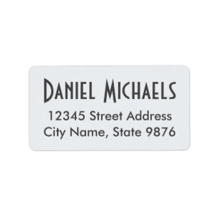 Elegant Clear White Custom Address Label