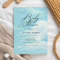 Elegant Cloud 9 Blue Sky Baby Shower