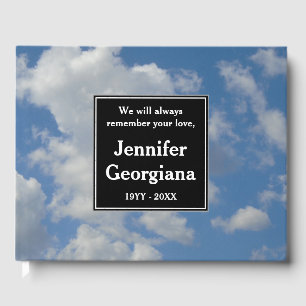 Elegant Cloudy Sky Memorial Guestbook