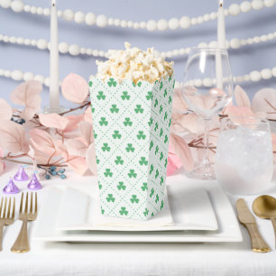 Elegant Clover Pattern Popcorn 3.75x3.5x7.5 Favour Box