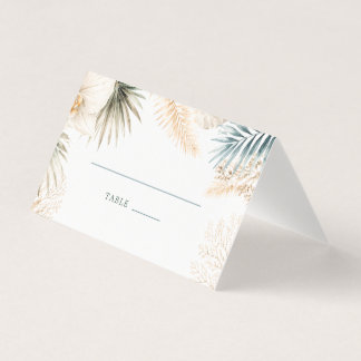 Elegant Coastal Beach Wedding Place Cards
