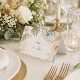 Elegant Coastal Beach Wedding Place Cards