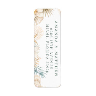 Elegant Coastal Beach Wedding Return Address