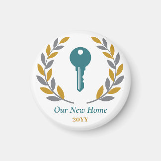 Elegant Coastal Key Laurel Wreath New Home Magnet