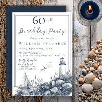 Elegant Coastal Lighthouse 60th Birthday Party