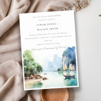 Elegant Coastal Thailand Seascape Couples Shower