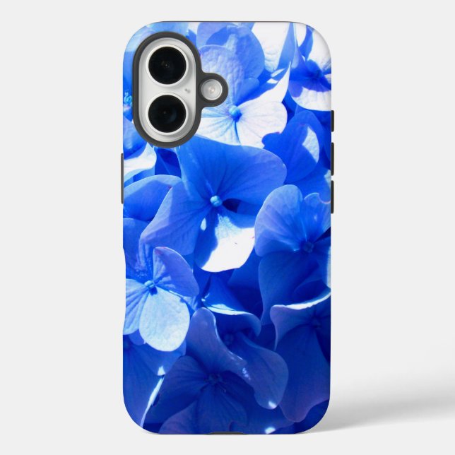 Elegant Cobalt blue floral elegant blue hydrangea Case-Mate iPhone Case (Back)
