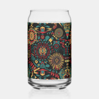 Elegant Cobalt "Heritage-Inspired Patterns" Glass