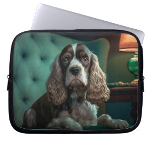 Elegant Cocker Spaniel Classic Portrait Design Laptop Sleeve