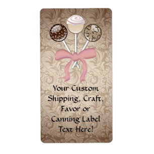 Elegant Cocoa Damask Cake Pop