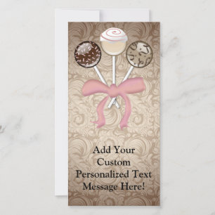 Elegant Cocoa Damask Cake Pop