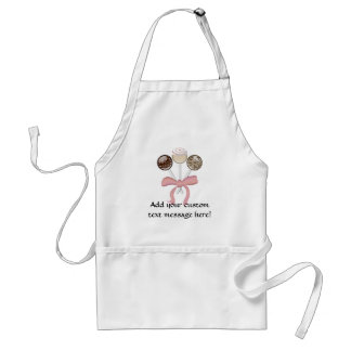 Elegant Cocoa Damask Cake Pop Standard Apron