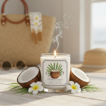 Elegant Coconut Soy Wax Candle Business Label