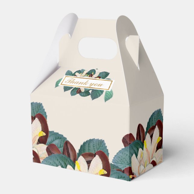 elegant coffee bean thank you party favour box (Front Side)