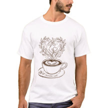 Elegant Coffee Heart Latte Art - Caffeine Love Des