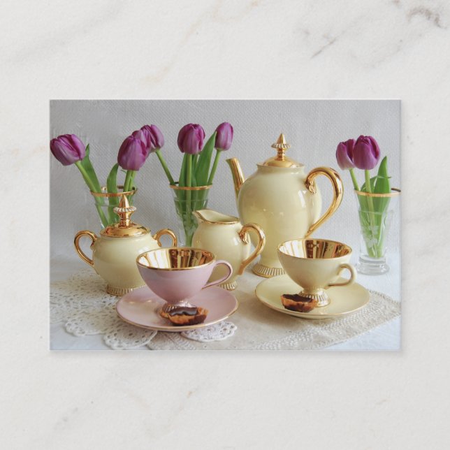 Elegant Coffee House Business Card (Front)