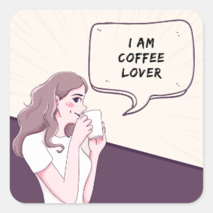 Elegant Coffee Lover Sticker coffee is my love