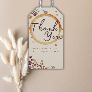Elegant Coffee Theme Baby Shower Gift Tags