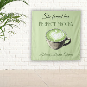 Elegant Coffee Theme Perfect Matcha Bridal Shower Tapestry