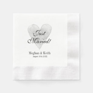 Elegant coined cocktail napkins for wedding party