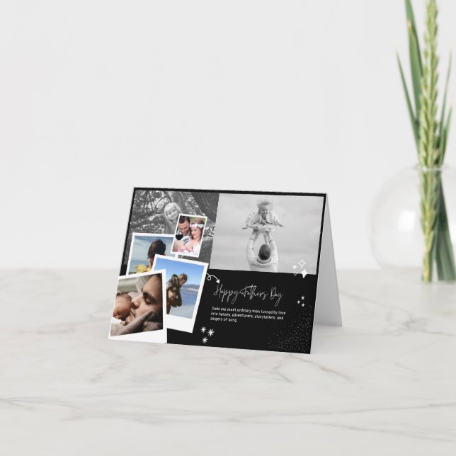 Elegant Collage Fathers Day Photo Card (Front)