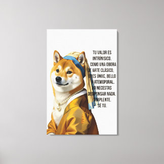 Elegant Collectible Canvas: Vermeer with Pearl Canvas Print