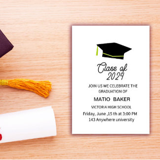 Elegant College Graduation Party Invitation
