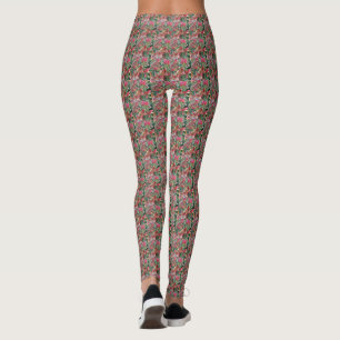 Elegant Colorful Leave Pattern Leggings