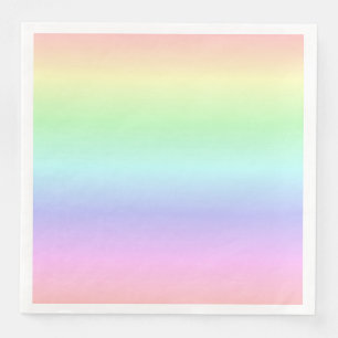 Elegant Colorful Rainbow Colors Light Soft Pastel  Napkin