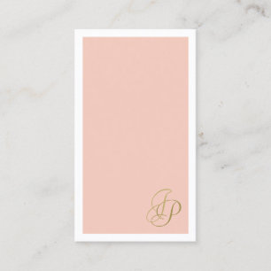 Elegant Colors Handwritten Monogrammed Template Business Card